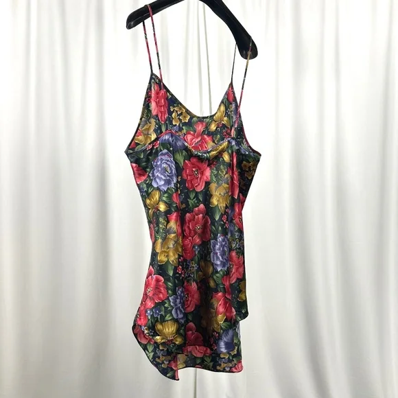 Vintage 90s Floral Slip Dress Linda for Eaton Spaghetti Straps - Picture 8 of 13